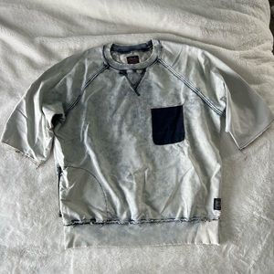 Cult of Individuality Denim Shirt Short Sleeve Sweatshirt